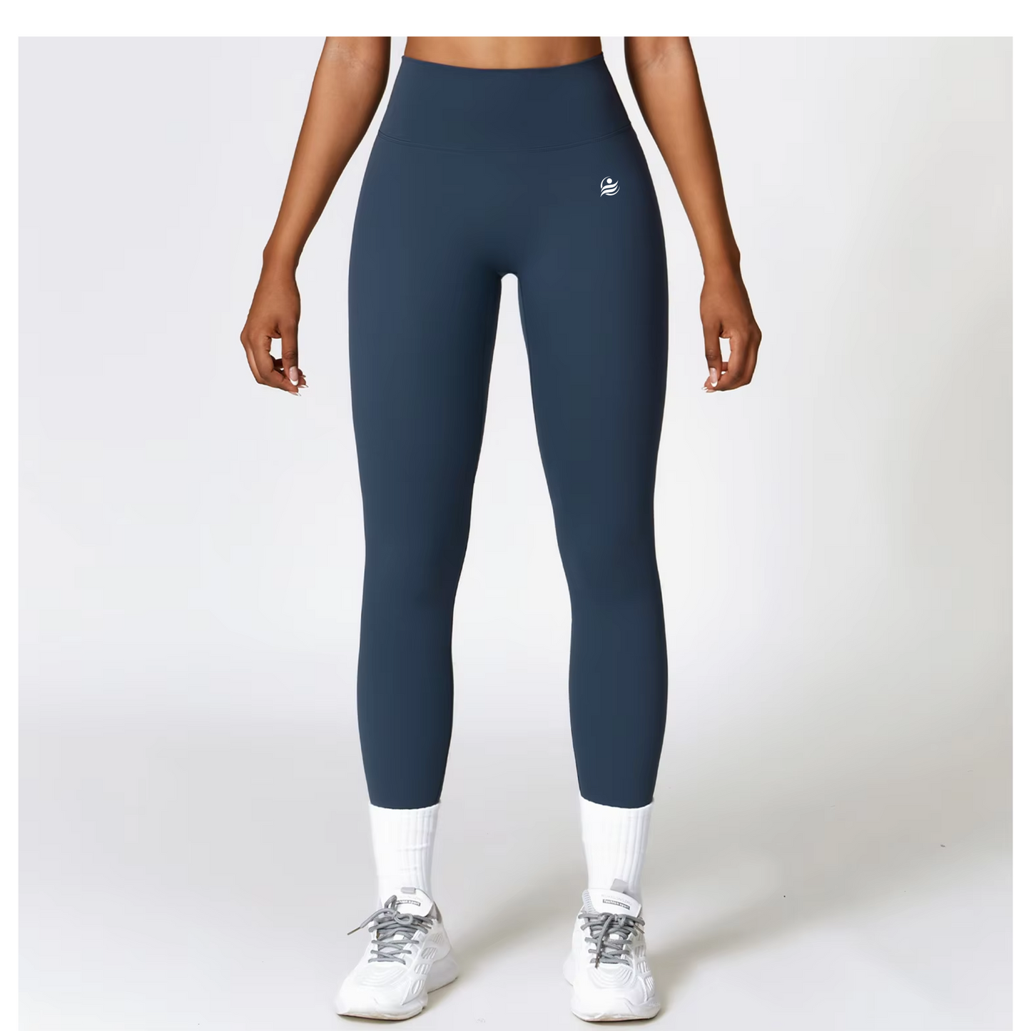 Women’s High Waist Quick-Dry Fitness Yoga Leggings - Badge Blue